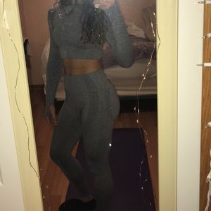 steel blue marl vital seamless leggings